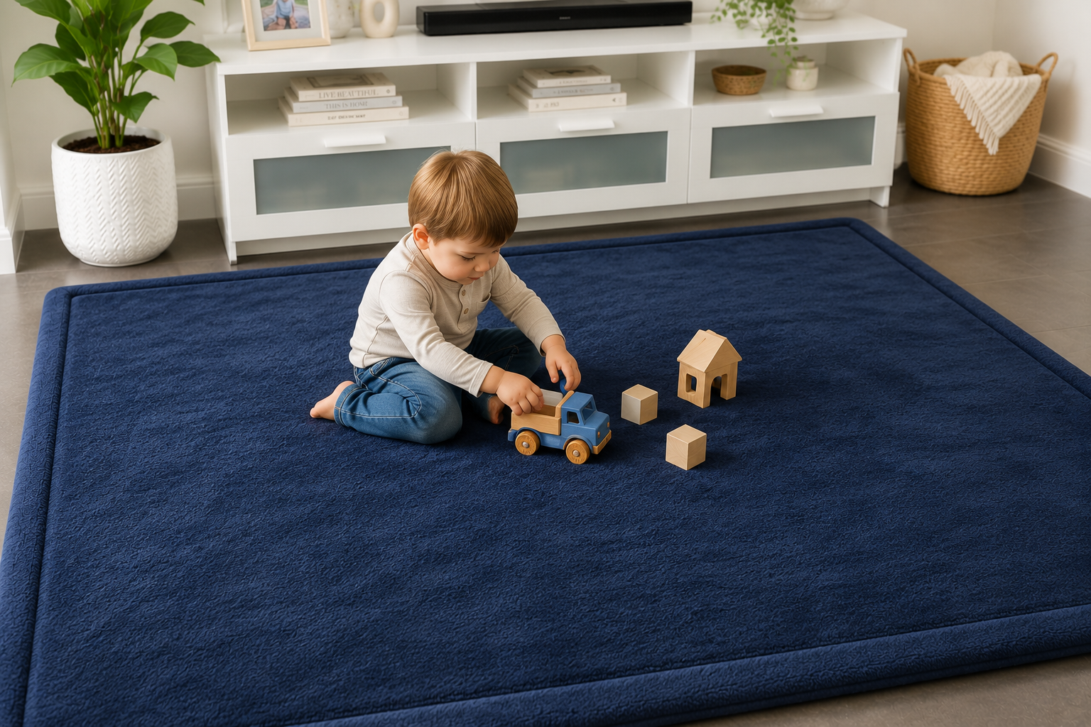 Navy Quokka Mat
